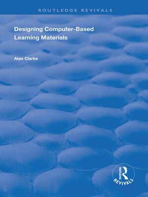 cover image of Designing Computer-Based Learning Materials